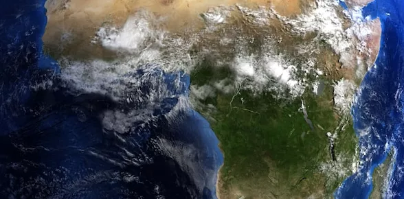 Vue satellite de l'Afrique