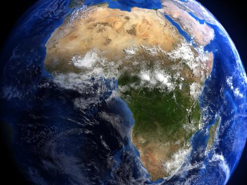 Vue satellite de l'Afrique